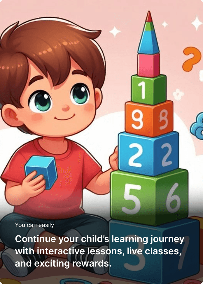 Child with learning blocks